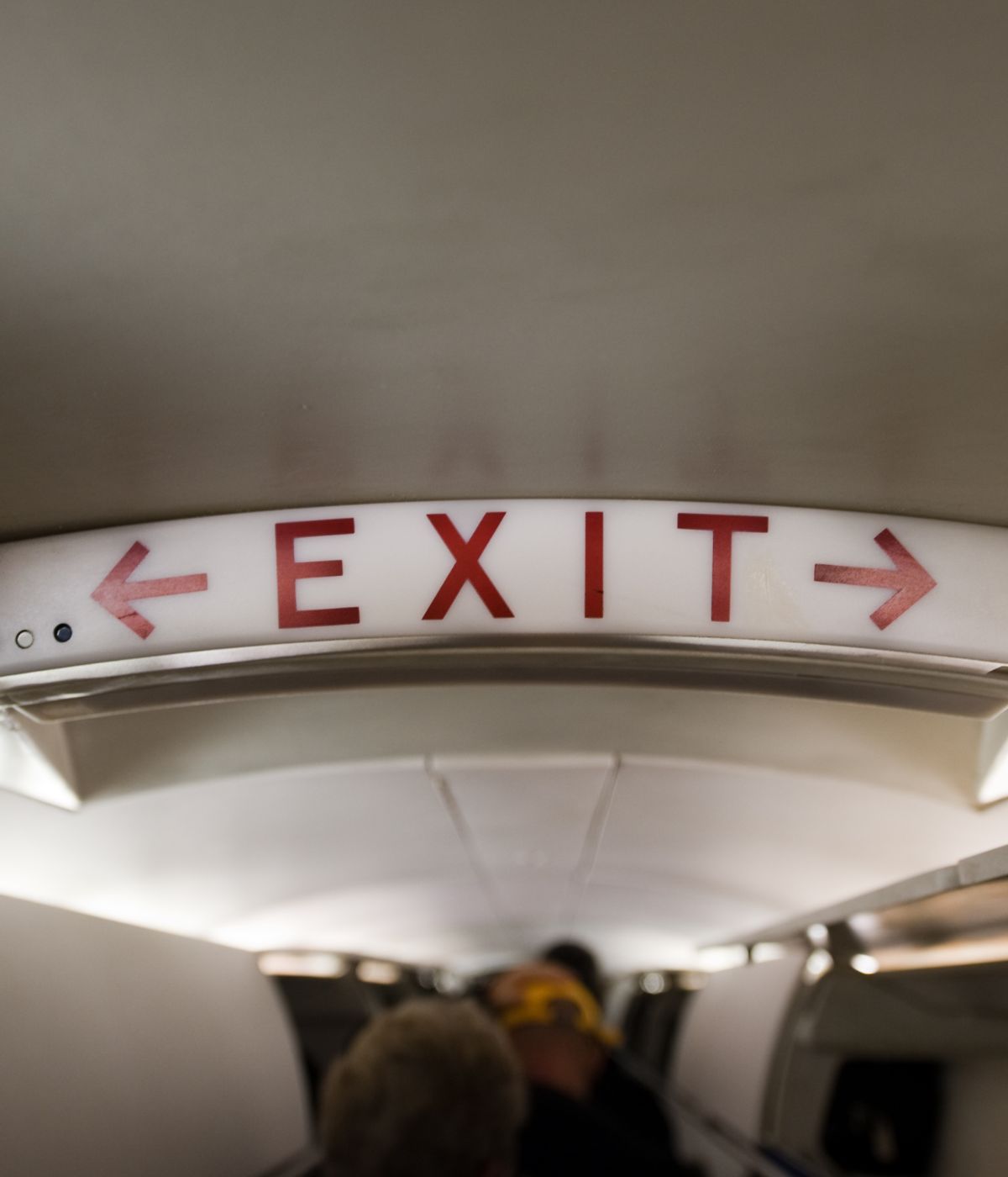 1 Broken Airplane Exit Row Light Gone Wrong 3 airplane exit row