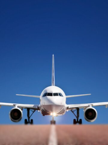 airplane on runway